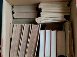 Flohmarktposten, Buch-Konvolut, Karton mit 25 Büchern und Heften, ...