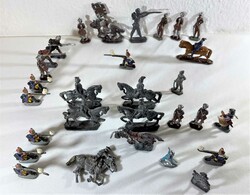 Plastische Zinnfiguren-Konvolut, kleine Sammlung von 29 plastischen ...