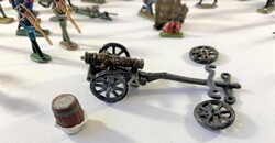 Plastische Zinnfiguren-Konvolut/Afrika-Feldzug, kleine Sammlung von ...