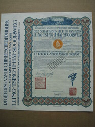 Historische Wertpapiere, China 1923, 'LUNG-TSING-U-HAI-SPOORWEG', ...