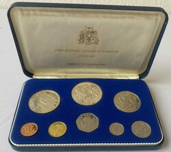 Barbados 1973, 1 Cent - 10 Dollars - Kursmünzenset, im Original ...