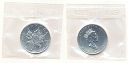 Kanada 1991, 5 Dollars - Maple Leaf, 999,9er-Silber, Gewicht 31,39 ...