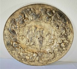 Eisen - Prunkteller, sehr großer und dekorativer Wandteller in ...