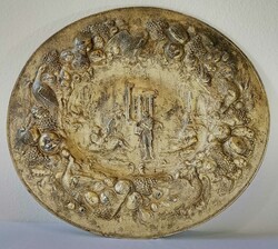 Eisen - Prunkteller, sehr großer und dekorativer Wandteller in ...