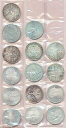 Bundesrepublik 1968-1975, 5 DM- Sondermünzen-Dubletten-Lot, ...