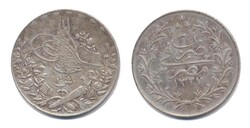 Ägypten (1910-1914), 10 Qirsh- Muhammad V, 833er-Silber, Gewicht 14 ...