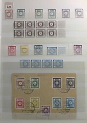 SBZ 1945-1946, Ost-Sachsen, Sammlung mit Abarten, Farben, ...
