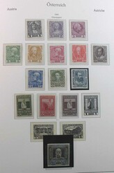 Österreich 1858-1924, Anfangssammlung mit einigen guten Ausgaben, ...