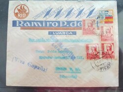 Spanien 1937-1940, Bürgerkriegsposten mit Einheiten einem Bogen, ...