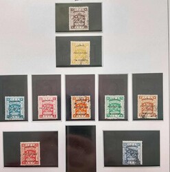 Palästina 1947-1948, kleine Sammlung der britischen Mandats-Ausgaben ...