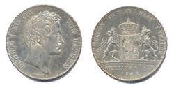 Bayern 1846, Doppelgulden - Ludwig I, hauchfeine Kratzerchen und ...