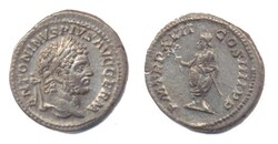 Römische Kaiserzeit: Caracalla 198-217, gut erhaltener Denar, Av ...