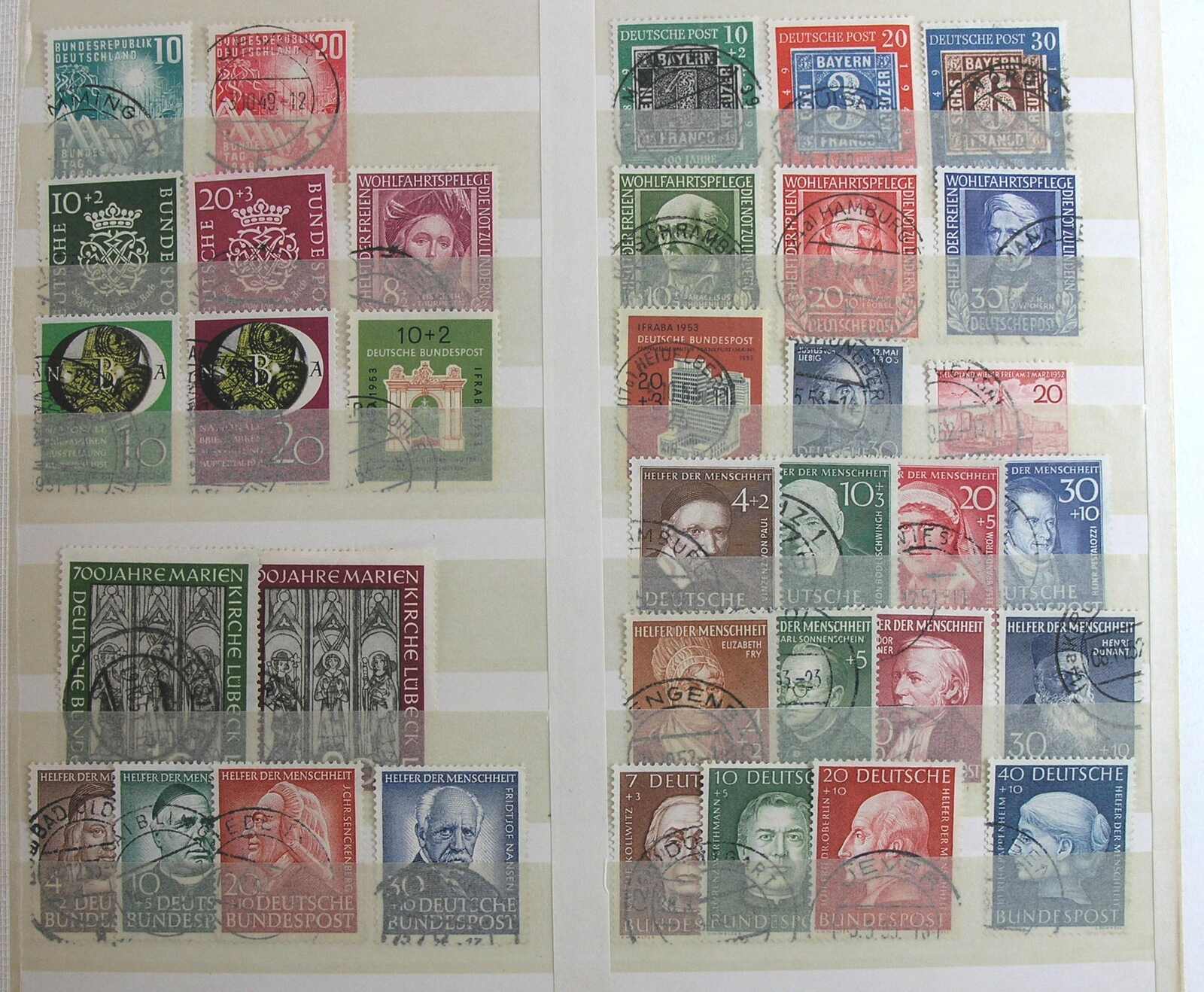 Bundesrepublik 1949-1954, gestempelte kleine Sammlung mit guten ...