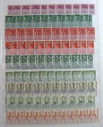 Bundesrepublik 1954-1959, postfrische 10-fach-Sammlung, sauber im ...