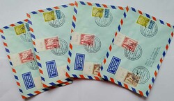 Bundesrepublik 1955, 10 Sammlerbelege von der Aufnahme des deutschen ...