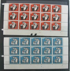 Bund / Berlin 1956-1958 postfrische Bogen und Bogenteile, dabei ...