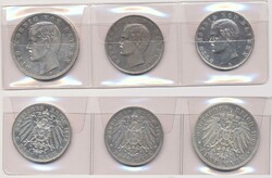 Bayern 1903 -1913, Lot von 3 Münzen in zeitgemäßen ...