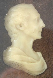 Wachsbild von Robert Adam, Wachsbüste nach James Tassie aus dem 19 ...