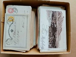 Österreich 1863-1930, kleiner Karton mit Ganzsachen und Belegen, ...