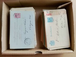 BeNeLux 1880-1912, kleiner Karton mit Ganzsachen und Belegen von ...