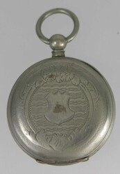 Taschenuhr, offene Schlüssel-Taschenuhr (ca.1910), Ziffernblatt mit ...