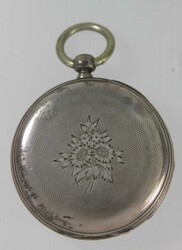 Taschenuhr, offene Schlüssel-Taschenuhr (ca.1910), Ziffernblatt mit ...