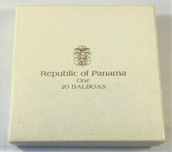 Panama 1975, 20 Balboas - Simon Bolivar - Sondermünze, 925er-Silber, ...