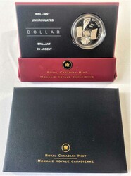 Kanada 2005, 1 Dollar - Nationalflagge von Kanada, Stempelglanz, 999 ...