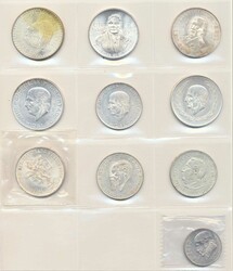 Mexiko 1948 - 1977, Lot von zehn Münzen dieser Zeit, Aufstellung ...