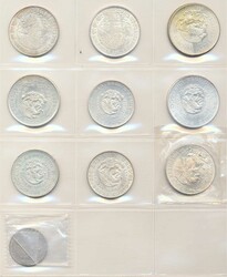 Mexiko 1948 - 1977, Lot von zehn Münzen dieser Zeit, Aufstellung ...