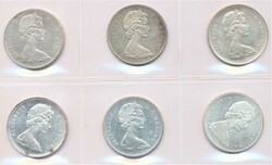 Kanada 1965 - 1966, 1 Dollar - Pelzhändler, kl. Münzlot in Silber, ...
