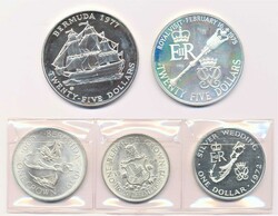Bermuda 1959 - 1977, 1 Crown - 25 Dollars, Stempelglanz oder Polierte ...