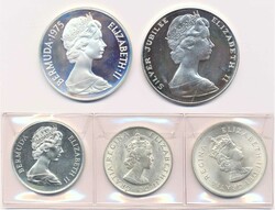 Bermuda 1959 - 1977, 1 Crown - 25 Dollars, Stempelglanz oder Polierte ...