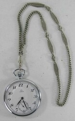 Taschenuhr, OMEGA, offene Taschenuhr (ca.1950), Handaufzug, ...