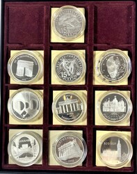 Frankreich 1992 - 1994, Lot von 10 ECU-Münzen dieser Zeit in 900er ...