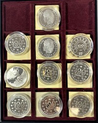 Frankreich 1992 - 1994, Lot von 10 ECU-Münzen dieser Zeit in 900er ...