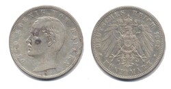 Bayern 1904 D, 5 Mark - Otto, Kratzer und Randfehler, sowie ...