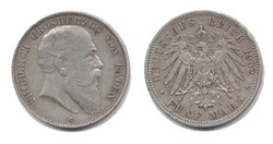 Baden 1902 G, 5 Mark - Friedrich I., kl. Kratzer und Randfehler bei ...