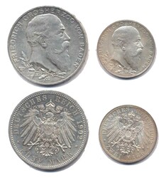 Baden 1902 (G), 2 Mark und 5 Mark - zum 50-jährigen ...