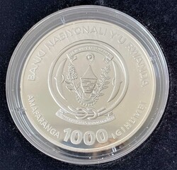 Ruanda 2007, 1.000 Francs - "Afrikanischer Elefant" - 3 oz ...