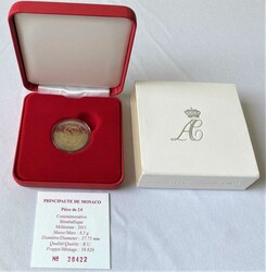 Monako 2011, 2 EURO-Sondermünze - Hochzeit von Fürst Albert II. und ...