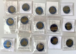 Liberia 2005-2006, Lot von 15 verschiedenen Bicolor-Niob-Münzen in ...