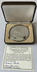 Bahamas 1990, 25 Dollars - 500. Jahrestag der Entdeckung Amerikas, ...