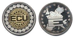 Deutschland - ECU, 999,9er-Feinsilber/Gewicht ca. 50 Gramm, plus ...