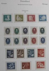 DDR 1949-1967, postfrische komplette Länder-Sammlung, mit allen ...