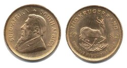 Südafrika 1982, 1/10 Ounce Fine Gold - Krugerrand, 916 2/3er-Gold, ...