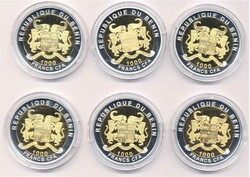 Benin 2015, 6 x 1000 Francs CFA - Motiv-Silber-Unzen in ...