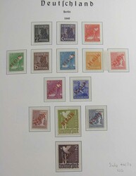 Berlin 1949-1990, komplette Ländersammlung, 5 Mk. Schwarzaufdruck, ...