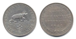 Anhalt-Bernburg 1862 A, Ausbeutetaler - Carl., kl.Kratzerchen im ...