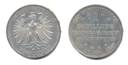 Frankfurt 1859, Taler - Schillers 100.Geburtstag, kl. Kratzer und kl ...